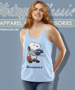 Snoopy A Strong And Proud Seattle Seahawks Old Shirt Tank Top Racerback
