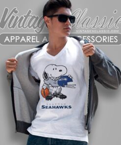 Snoopy A Strong And Proud Seattle Seahawks Old Shirt V Neck TShirt