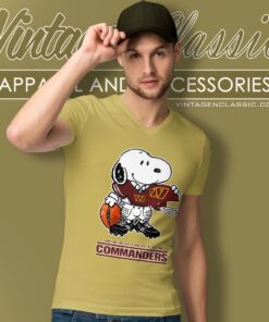 Snoopy A Strong And Proud Washington Commanders Shirt V Neck TShirt
