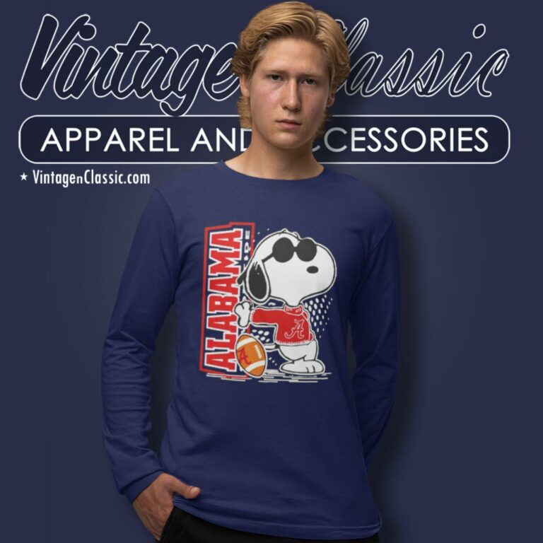 Snoopy Alabama Crimson Tide Long Sleeve Tee Snoopy Alabama Crimson Tide Long Sleeve Tee
