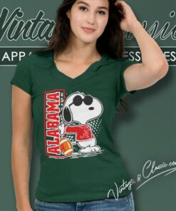 Snoopy Alabama Crimson Tide Shirt 5 Snoopy Alabama Crimson Tide V Neck TShirt