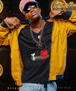 Snoopy And Batman Dc Comics V Neck TShirt