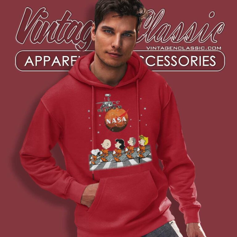 Snoopy And Charlie Brown Abbey Road Nasa Hoodie Snoopy And Charlie Brown Abbey Road Nasa Hoodie