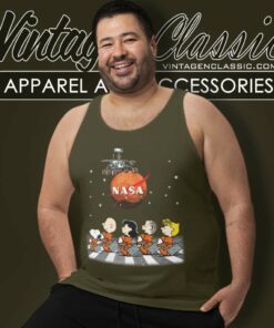 Snoopy And Charlie Brown Abbey Road Nasa Tank Top Racerback
