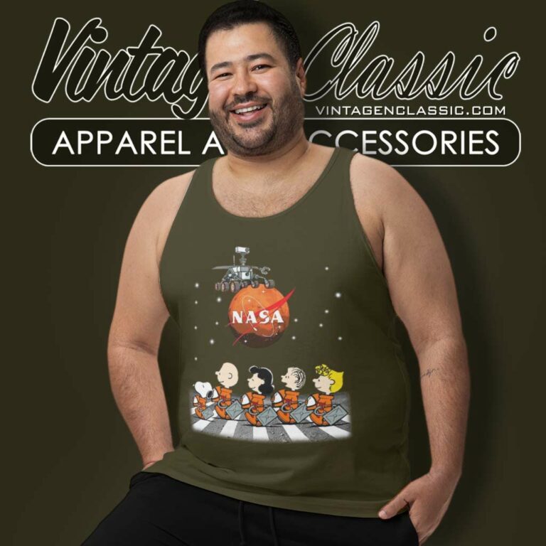 Snoopy And Charlie Brown Abbey Road Nasa Tank Top Racerback Snoopy And Charlie Brown Abbey Road Nasa Tank Top Racerback