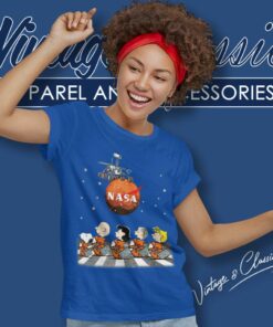 Snoopy And Charlie Brown Abbey Road Nasa Women TShirt