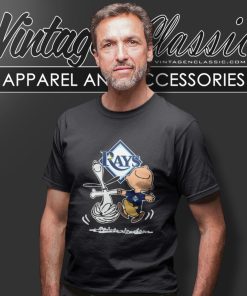 Snoopy And Charlie Brown Happy Tampa Bay Rays T Shirt