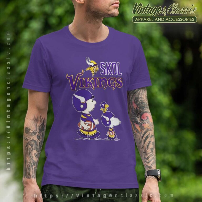 Snoopy And Charlie Brown Skol Viking T Shirt Snoopy And Charlie Brown Skol Viking T Shirt