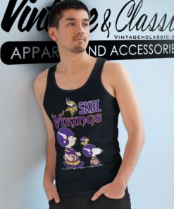 Snoopy And Charlie Brown Skol Viking Tank Top Racerback