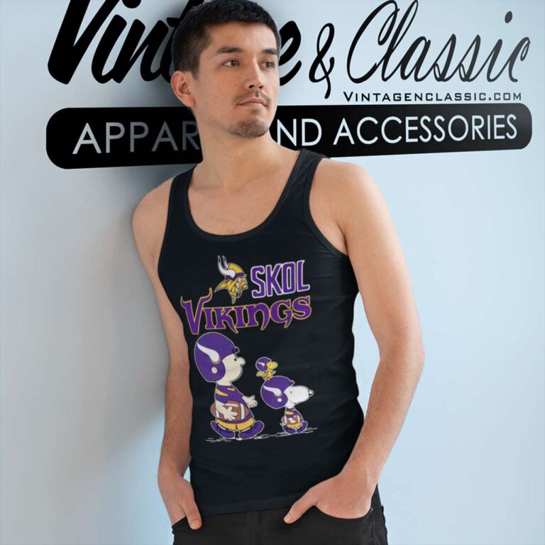 Snoopy And Charlie Brown Skol Viking Tank Top Racerback Snoopy And Charlie Brown Skol Viking Tank Top Racerback