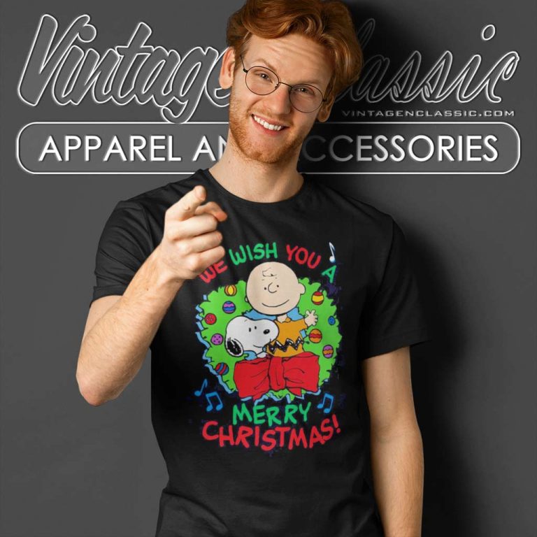 Snoopy And Charlie Brown We Wish You A Merry Christmas T Shirt 1 Snoopy And Charlie Brown We Wish You A Merry Christmas T Shirt 1