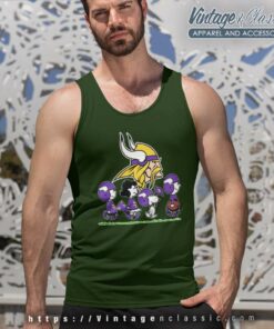 Snoopy And Friends Minnesota Vikings Tank Top Racerback