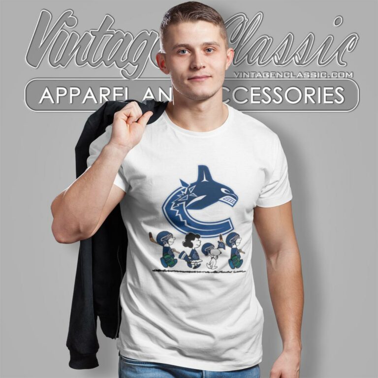 Snoopy And Friend Playing Vancouver Canucks T Shirt Snoopy And Friend Playing Vancouver Canucks T Shirt