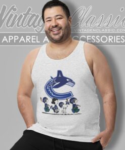 Snoopy And Friend Playing Vancouver Canucks Tank Top Racerback