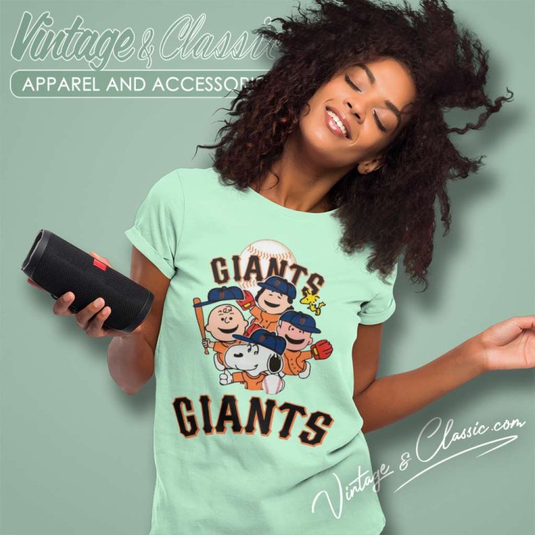 Snoopy And Friend San Francisco Giants Women TShirt Snoopy And Friend San Francisco Giants Women TShirt