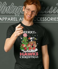 Snoopy And Friends Atlanta Hawks Merry Christmas T Shirt