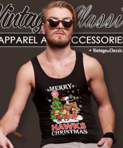 Snoopy And Friends Atlanta Hawks Merry Christmas Tank Top Racerback