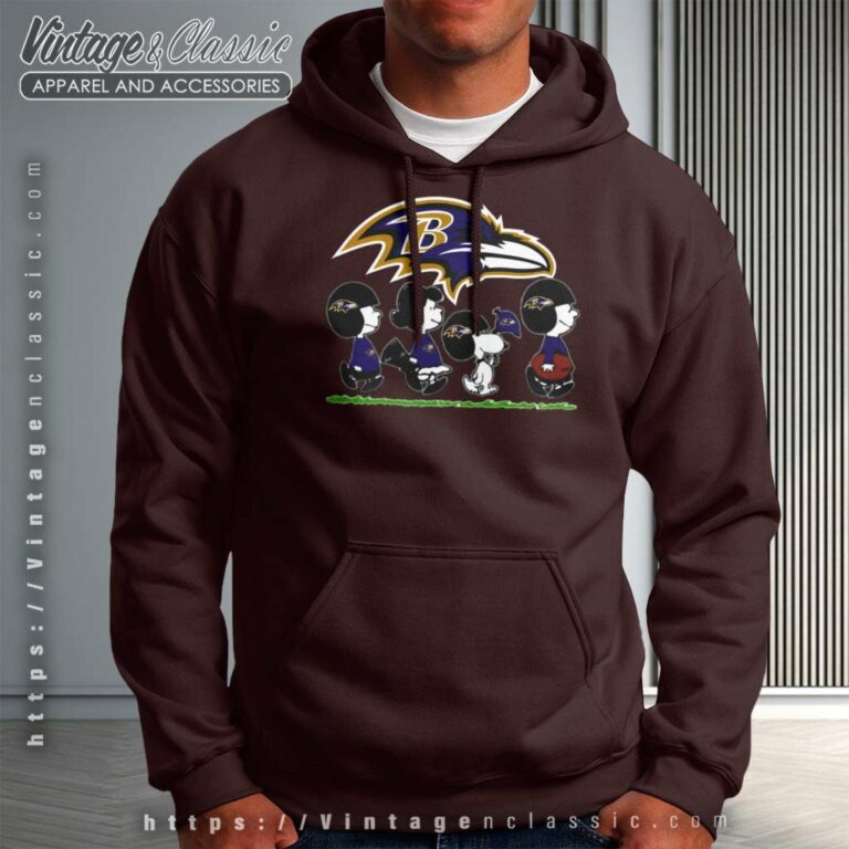 Snoopy And Friends Baltimore Ravens Football Hoodie Snoopy And Friends Baltimore Ravens Football Hoodie