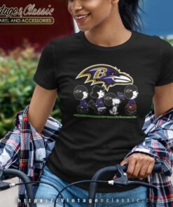 Snoopy And Friends Baltimore Ravens Football Women TShirt