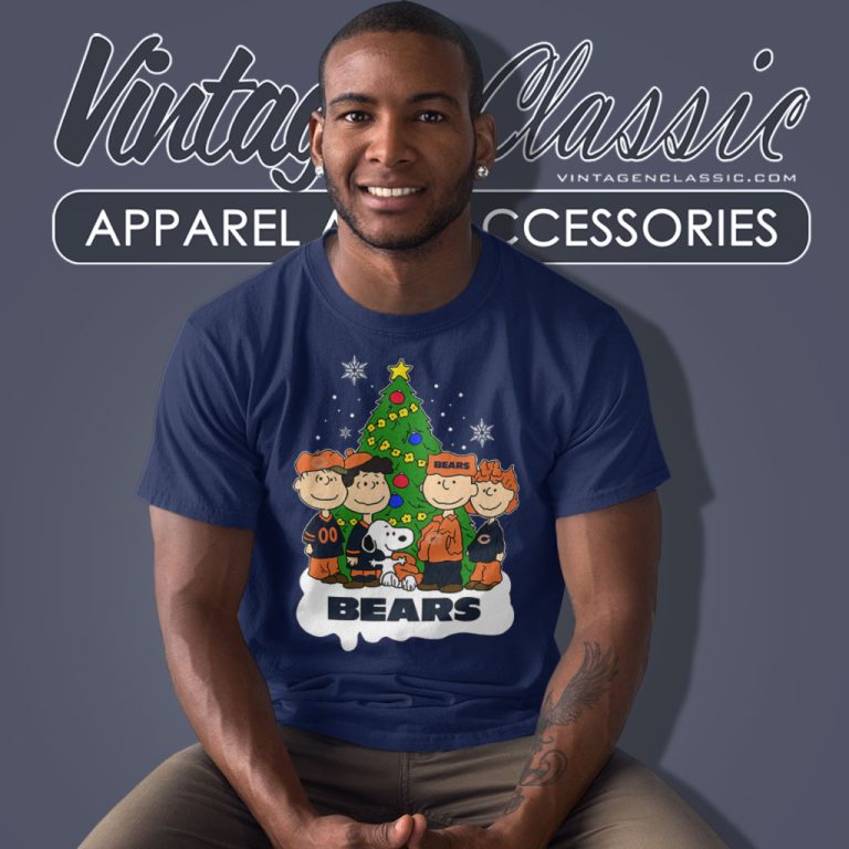 Snoopy And Friends Chicago Bears Christmas T Shirt Snoopy And Friends Chicago Bears Christmas T Shirt
