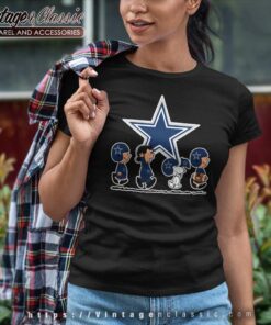 Snoopy And Friends Dallas Cowboys Football Women TShirt