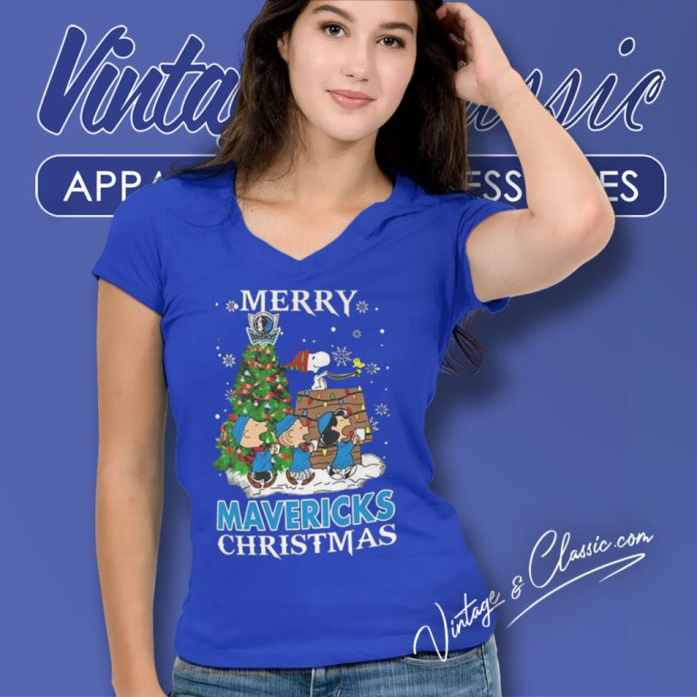 Snoopy And Friends Dallas Mavericks Merry Christmas V Neck TShirt Snoopy And Friends Dallas Mavericks Merry Christmas V Neck TShirt