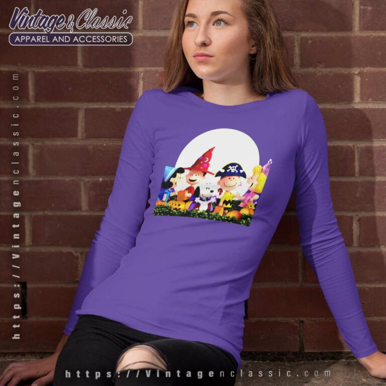 Snoopy And Friends Halloween Party Long Sleeve Tee Snoopy And Friends Halloween Party Long Sleeve Tee