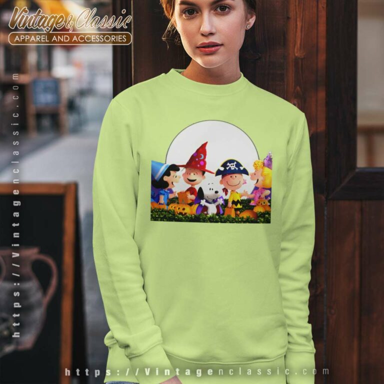 Snoopy And Friends Halloween Party Sweatshirt Snoopy And Friends Halloween Party Sweatshirt