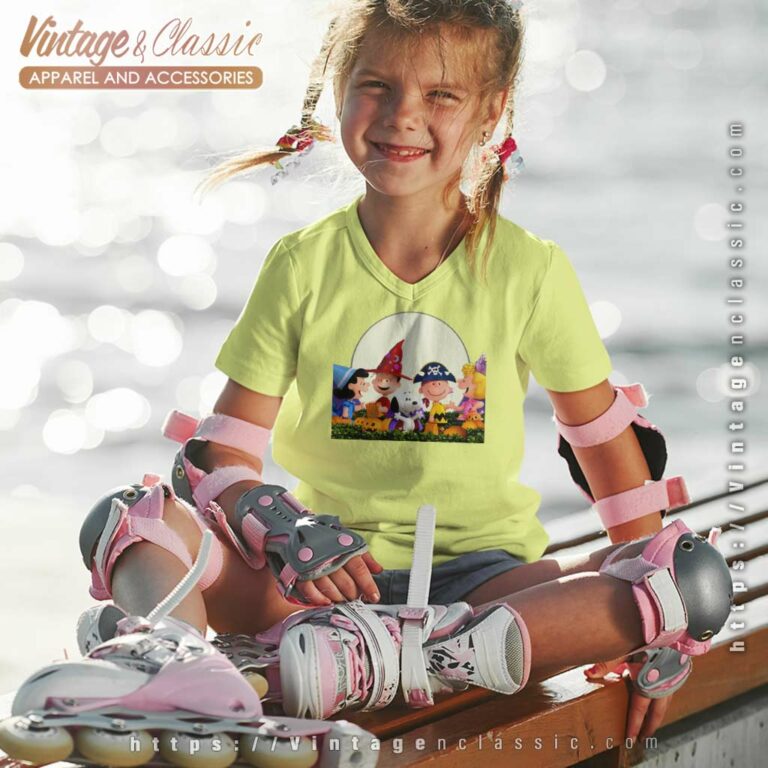 Snoopy And Friends Halloween Party kids Vneck Snoopy And Friends Halloween Party kids Vneck