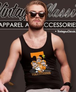 Snoopy And Friends Happy Tennessee Volunteers Tank Top Racerback