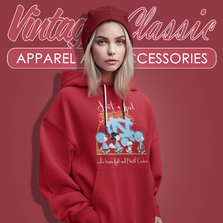 Snoopy And Friends Just A Girl Who Loves Ball And North Carolina Tar Heels Hoodie Snoopy And Friends Just A Girl Who Loves Ball And North Carolina Tar Heels Hoodie
