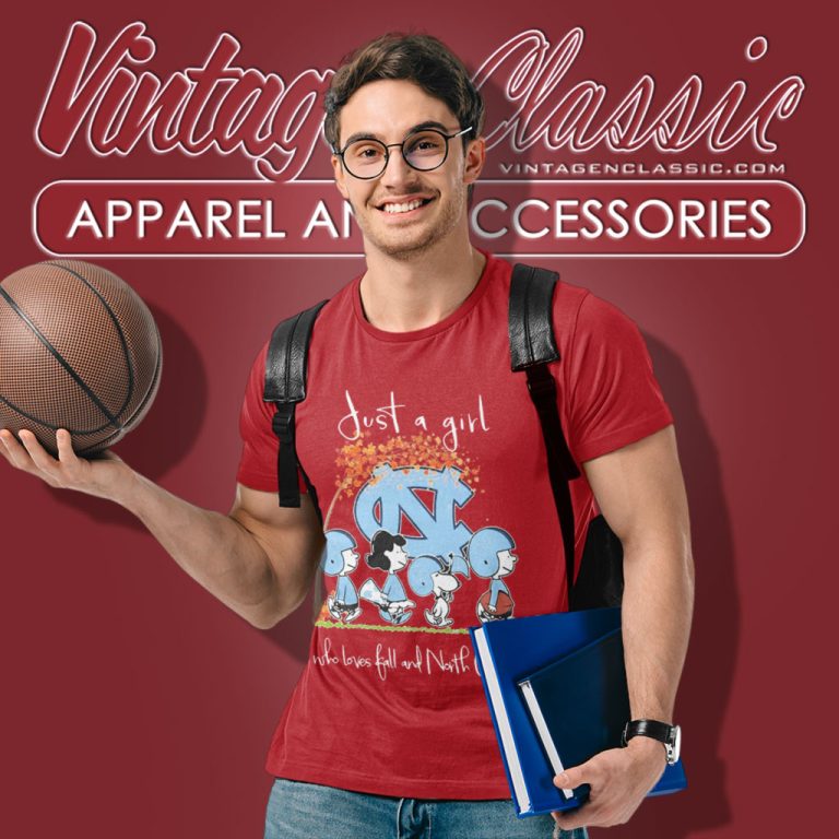 Snoopy And Friends Just A Girl Who Loves Ball And North Carolina Tar Heels T Shirt Snoopy And Friends Just A Girl Who Loves Ball And North Carolina Tar Heels T Shirt