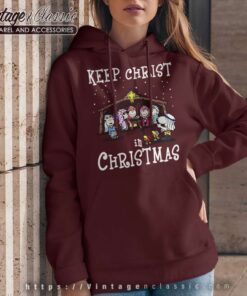 Snoopy And Friends Keep Christ In Christmas Hoodie