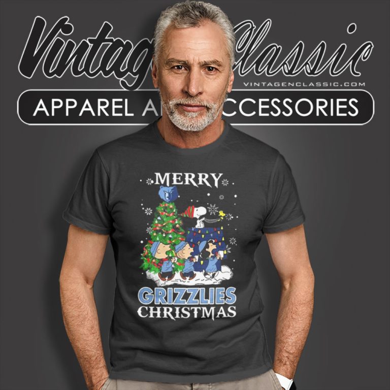 Snoopy And Friends Memphis Grizzlies Merry Christmas T Shirt Snoopy And Friends Memphis Grizzlies Merry Christmas T Shirt