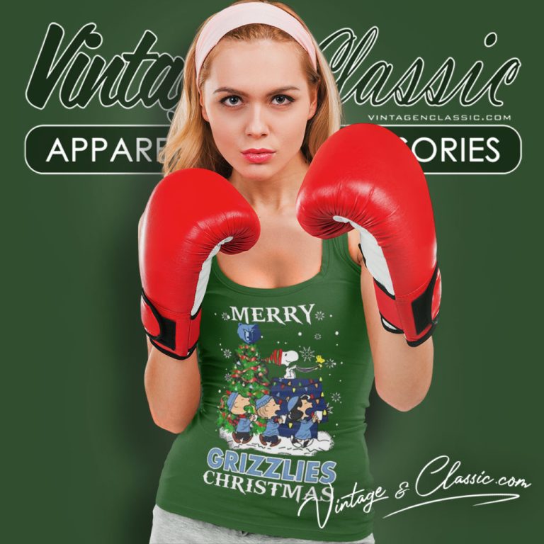 Snoopy And Friends Memphis Grizzlies Merry Christmas Tank Top Racerback Snoopy And Friends Memphis Grizzlies Merry Christmas Tank Top Racerback