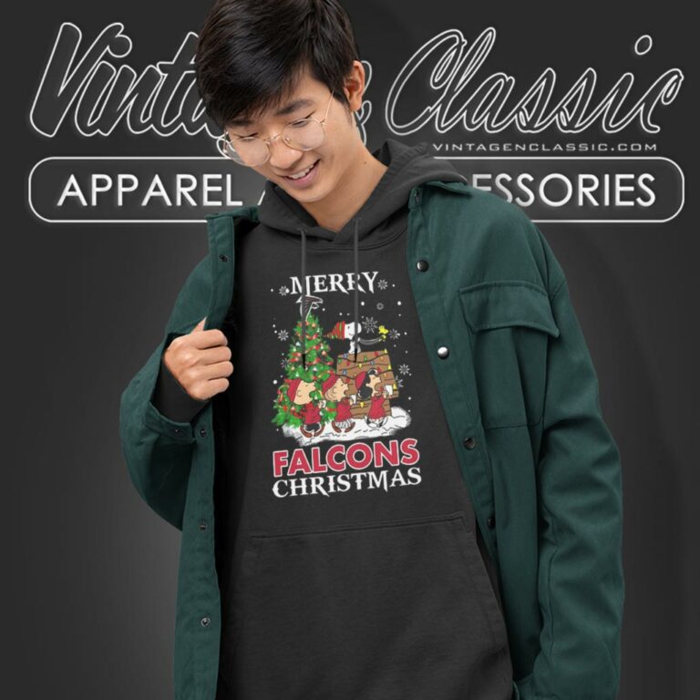 Snoopy And Friends Merry Atlanta Falcons Christmas Hoodie Snoopy And Friends Merry Atlanta Falcons Christmas Hoodie
