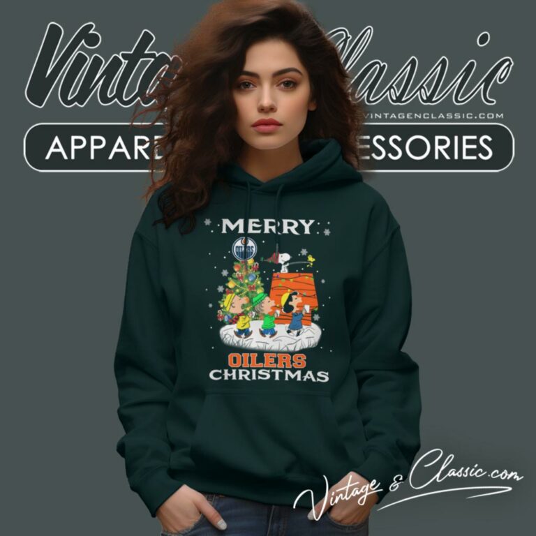Snoopy And Friends Merry Edmonton Oilers Christmas Hoodie Snoopy And Friends Merry Edmonton Oilers Christmas Hoodie