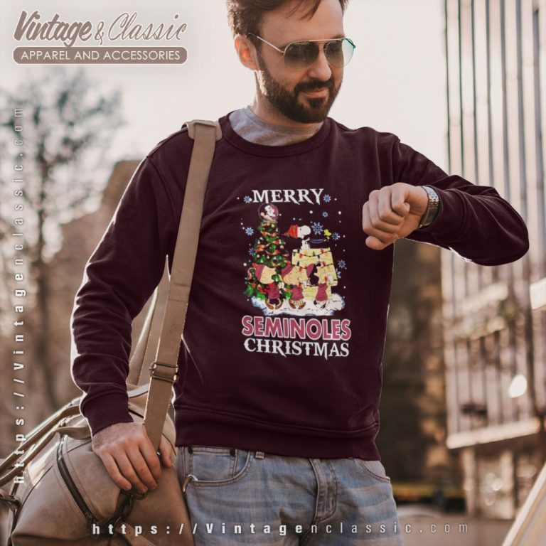 Snoopy And Friends Merry Florida State Seminoles Christmas Sweatshirt Snoopy And Friends Merry Florida State Seminoles Christmas Sweatshirt