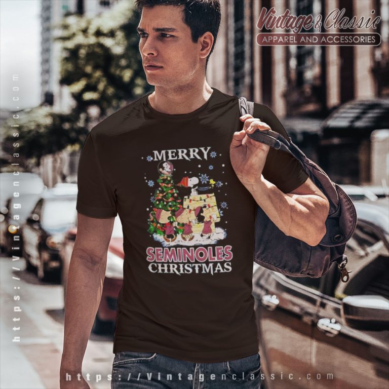 Snoopy And Friends Merry Florida State Seminoles Christmas T Shirt Snoopy And Friends Merry Florida State Seminoles Christmas T Shirt