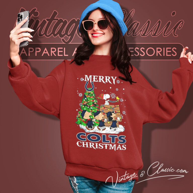 Snoopy And Friends Merry Indianapolis Colts Christmas Sweatshirt Snoopy And Friends Merry Indianapolis Colts Christmas Sweatshirt