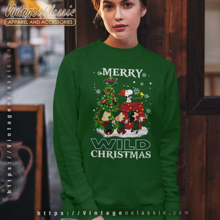 Snoopy And Friends Merry Minnesota Wild Christmas Sweatshirt Snoopy And Friends Merry Minnesota Wild Christmas Sweatshirt