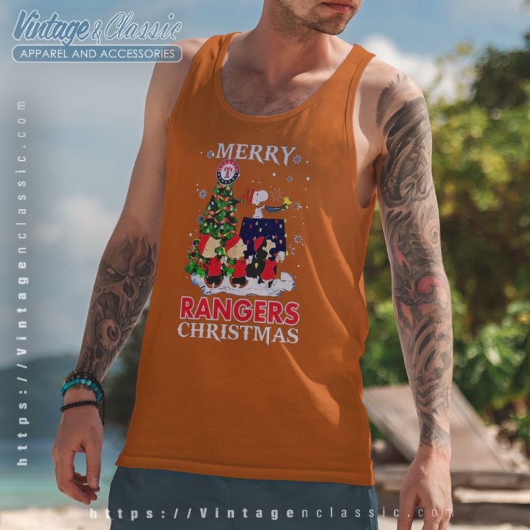 Snoopy And Friends Merry Texas Rangers Christmas Tank Top Racerback Snoopy And Friends Merry Texas Rangers Christmas Tank Top Racerback