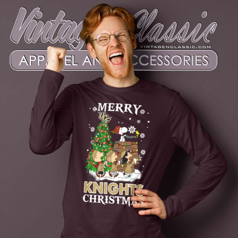 Snoopy And Friends Merry Ucf Knights Christmas Long Sleeve Tee Snoopy And Friends Merry Ucf Knights Christmas Long Sleeve Tee