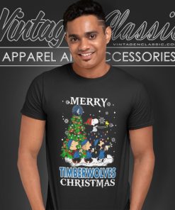 Snoopy And Friends Minnesota Timberwolves Merry Christmas T Shirt