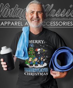 Snoopy And Friends Minnesota Timberwolves Merry Christmas V Neck TShirt