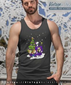 Snoopy And Friends Minnesota Vikings Christmas Tank Top Racerback