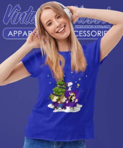 Snoopy And Friends Minnesota Vikings Christmas Women TShirt