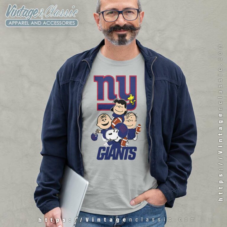 Snoopy And Friends New York Giants Long Sleeve Tee Snoopy And Friends New York Giants Long Sleeve Tee