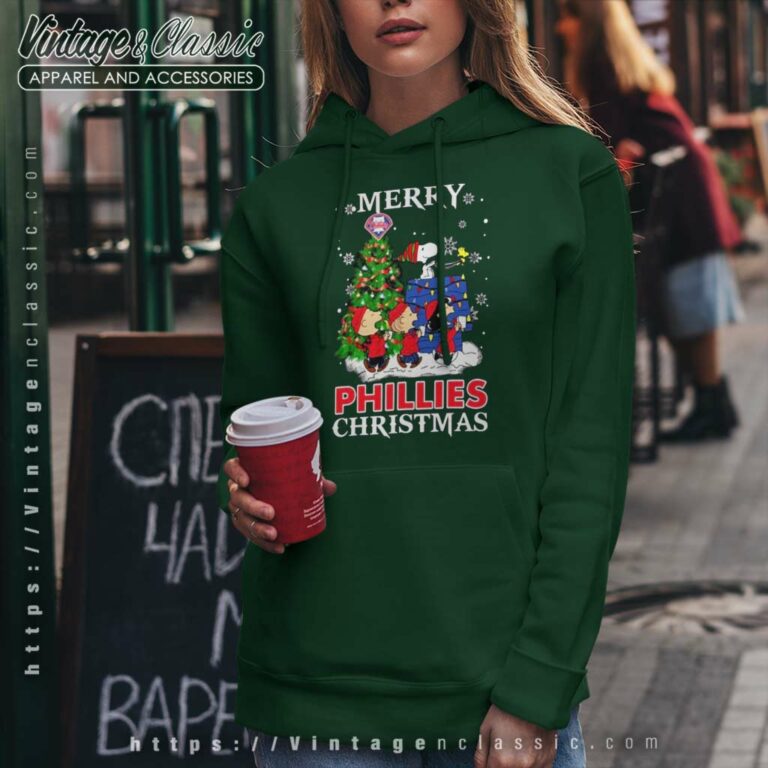 Snoopy And Friends Philadelphia Phillies Merry Christmas Hoodie Snoopy And Friends Philadelphia Phillies Merry Christmas Hoodie