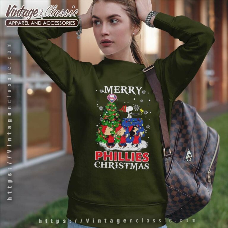 Snoopy And Friends Philadelphia Phillies Merry Christmas Sweatshirt Snoopy And Friends Philadelphia Phillies Merry Christmas Sweatshirt